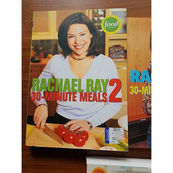 3 Rachel Ray Cookbooks - 30 Min Meals Get Real & 30 Minutes 2 & 365 Meals PBs - Picture 4 of 16